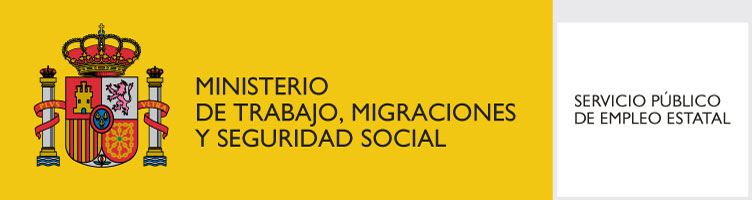 Logo Ministerio de Trabajo, Migraciones y Seguridad Social, Servicio Público de Empleo Estatal